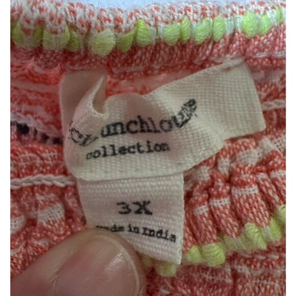 Beach Lunch Lounge Women's Short Sleeve Boho Blouse Top Size 3X 100% Cotton - Picture 5 of 10